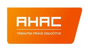AHAC logo, tekaško društvo Bistrc, športna organizacija.